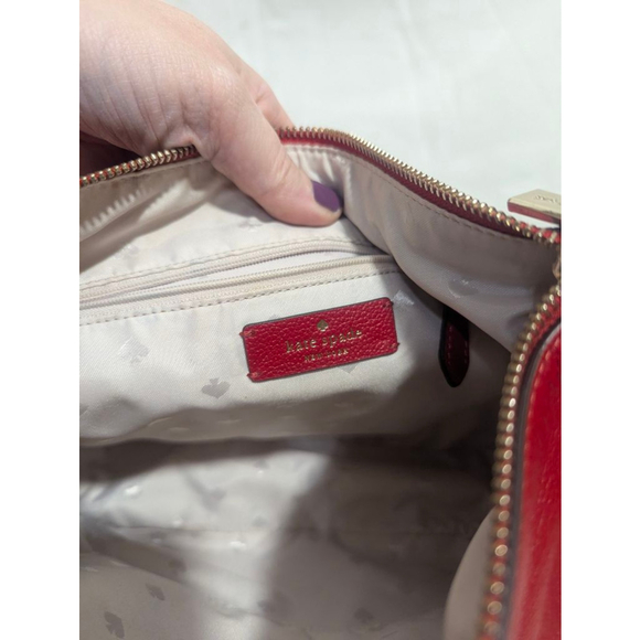 Kate Spade Rosie Large Red Crossbody Bag with Striped Strap K5807 - Picture 11 of 16